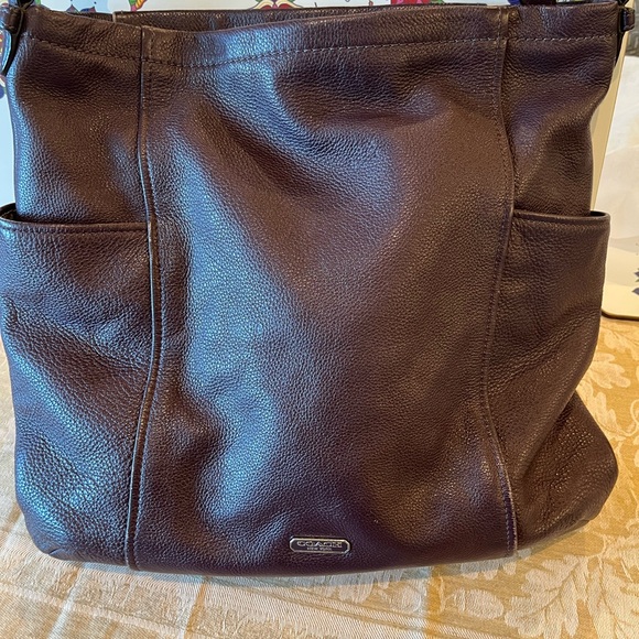 Coach Handbags - Coach Dark Purple Shoulder Bag